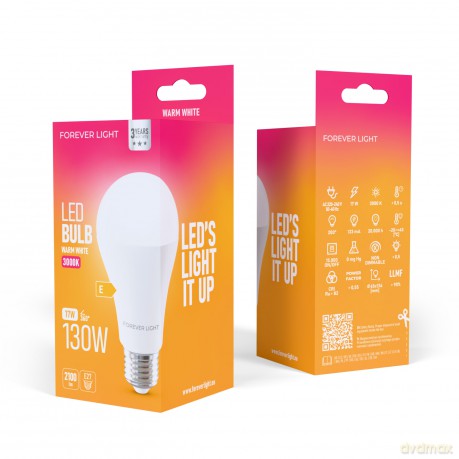 Forever Light Żarówka LED E27 A65 17W 2100lm 3000K klasa E