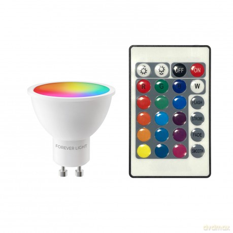 Forever Light Żarówka LED RGB GU10 4.8W 440lm 4000K klasa F