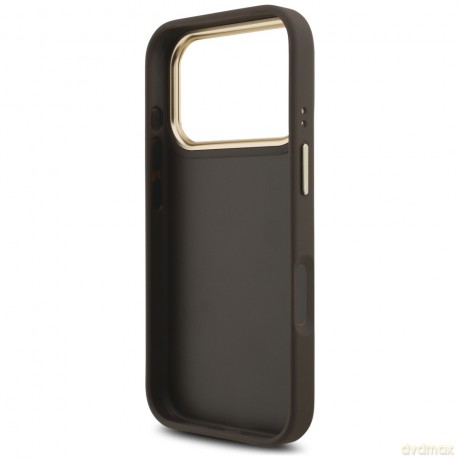 Guess nakładka 4G Big 4G Classic Logo Big Strap Metal Buttons do iPhone 17 Pro brązowa