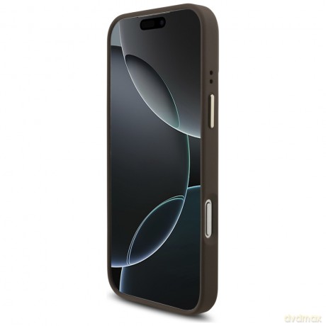 Guess nakładka 4G Big 4G Classic Logo Big Strap Metal Buttons do iPhone 17 Pro Max brązowa
