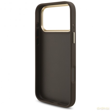 Guess nakładka 4G Big 4G Classic Logo Big Strap Metal Buttons do iPhone 17 Pro Max brązowa
