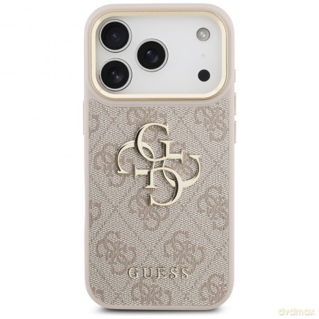 Guess nakładka 4G Big 4G Classic Logo Big Strap Metal Buttons do iPhone 17 Pro różowa
