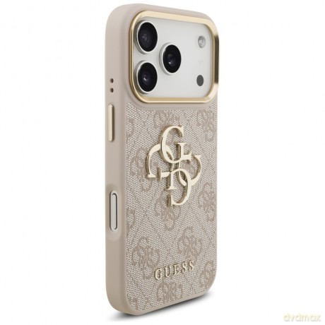 Guess nakładka 4G Big 4G Classic Logo Big Strap Metal Buttons do iPhone 17 Pro różowa