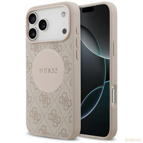 Guess nakładka 4G Circle Classic Logo MagSafe do iPhone 17 Pro Max różowa