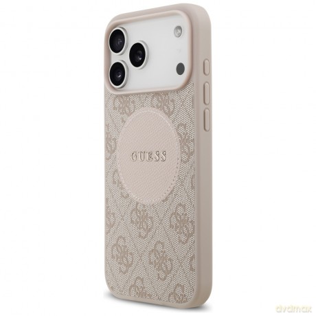 Guess nakładka 4G Circle Classic Logo MagSafe do iPhone 17 Pro Max różowa