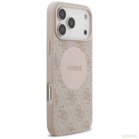 Guess nakładka 4G Circle Classic Logo MagSafe do iPhone 17 Pro Max różowa