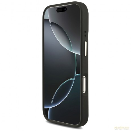 Guess Nakładka 4G PU Leather Case Big 4G And Classic Logo With Big 4G PU Nylon Strap And Metal Camera And Buttons Do iPhone 17 Pro Czarna