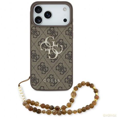 Guess nakładka 4G Strap 4G Classic Logo do iPhone 17 Pro Max brązowa