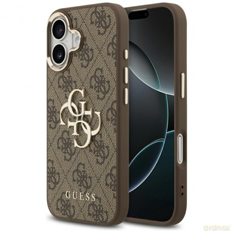 Guess nakładka do iPhone 17 HC 4G PU W/ BIG 4G CLASSIC LOGO GD brązowa