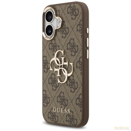 Guess nakładka do iPhone 17 HC 4G PU W/ BIG 4G CLASSIC LOGO GD brązowa