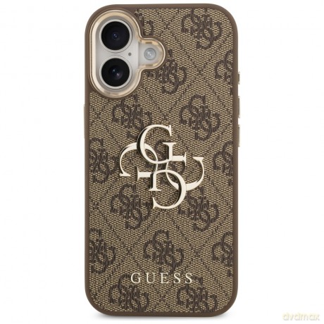Guess nakładka do iPhone 17 HC 4G PU W/ BIG 4G CLASSIC LOGO GD brązowa