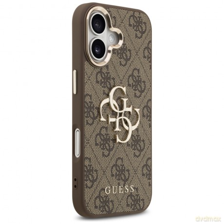 Guess nakładka do iPhone 17 HC 4G PU W/ BIG 4G CLASSIC LOGO GD brązowa