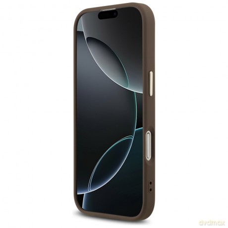 Guess nakładka do iPhone 17 HC 4G PU W/ BIG 4G CLASSIC LOGO GD brązowa