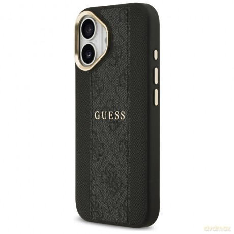 Guess nakładka do iPhone 17 HC MAGSAFE PU W/ 4G PU STRIPE czarna