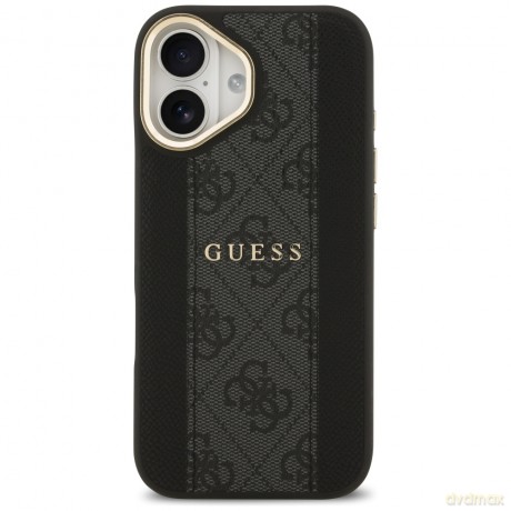 Guess nakładka do iPhone 17 HC MAGSAFE PU W/ 4G PU STRIPE czarna