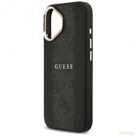Guess nakładka do iPhone 17 HC MAGSAFE PU W/ 4G PU STRIPE czarna