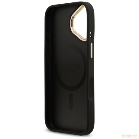 Guess nakładka do iPhone 17 HC MAGSAFE PU W/ 4G PU STRIPE czarna