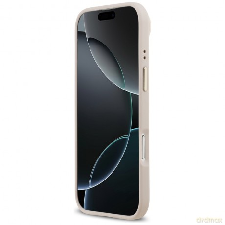 Guess nakładka Grained Strass Logo MagSafe do iPhone Air różowa