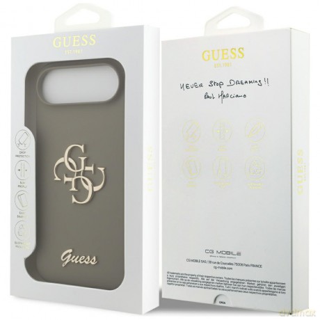 Guess nakładka Silicone Big 4G Script do iPhone Air brązowa