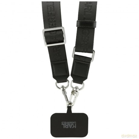 Karl Lagerfeld nakładka Big Strap Choupette Metal Logo MagSafe do iPhone 17 Pro czarna