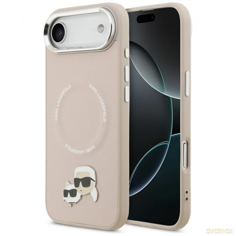 Karl Lagerfeld nakładka Magsafe PU case with Karl&Choupette heads pins logo and metal camera buttons do iPhone 17 Air beżowa