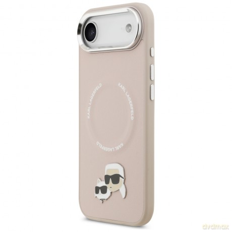 Karl Lagerfeld nakładka Magsafe PU case with Karl&Choupette heads pins logo and metal camera buttons do iPhone 17 Air beżowa