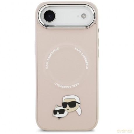 Karl Lagerfeld nakładka Magsafe PU case with Karl&Choupette heads pins logo and metal camera buttons do iPhone 17 Air beżowa
