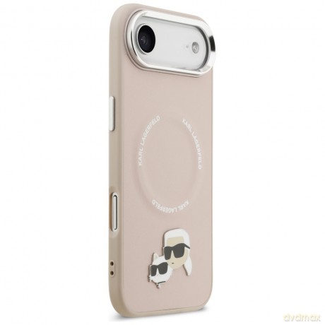 Karl Lagerfeld nakładka Magsafe PU case with Karl&Choupette heads pins logo and metal camera buttons do iPhone 17 Air beżowa