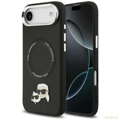 Karl Lagerfeld nakładka Magsafe PU case with Karl&Choupette heads pins logo and metal camera buttons do iPhone 17 Air czarna