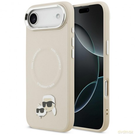 Karl Lagerfeld nakładka Magsafe PU case with Karl&Choupette heads pins logo and metal camera buttons do iPhone 17 Air szara