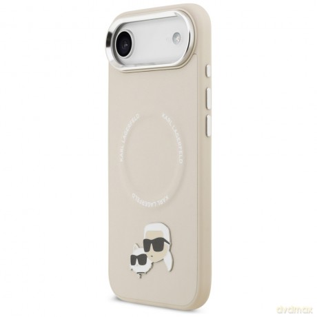 Karl Lagerfeld nakładka Magsafe PU case with Karl&Choupette heads pins logo and metal camera buttons do iPhone 17 Air szara