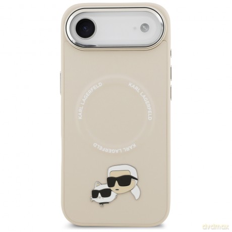 Karl Lagerfeld nakładka Magsafe PU case with Karl&Choupette heads pins logo and metal camera buttons do iPhone 17 Air szara