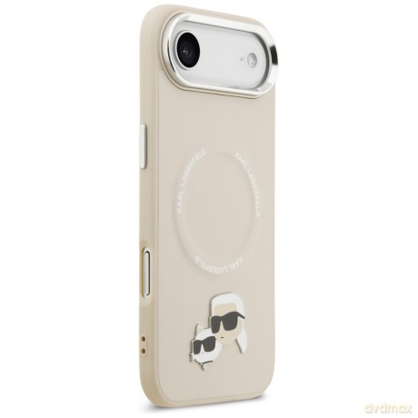 Karl Lagerfeld nakładka Magsafe PU case with Karl&Choupette heads pins logo and metal camera buttons do iPhone 17 Air szara