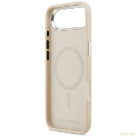 Karl Lagerfeld nakładka Magsafe PU case with Karl&Choupette heads pins logo and metal camera buttons do iPhone 17 Air szara