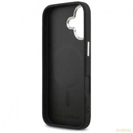Karl Lagerfeld nakładka Magsafe PU case with Karl&Choupette heads pins logo and metal camera buttons do iPhone 17 czarna