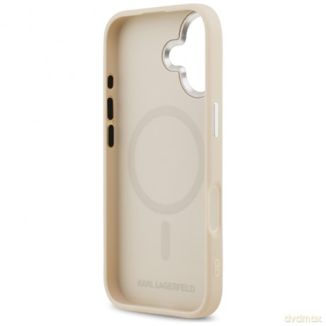 Karl Lagerfeld nakładka Magsafe PU case with Karl&Choupette heads pins logo and metal camera buttons do iPhone 17 szara