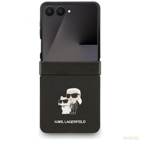 Karl Lagerfeld nakładka Saffiano Karl&Choupette Pin do Samsung Galaxy Z Flip7 czarna