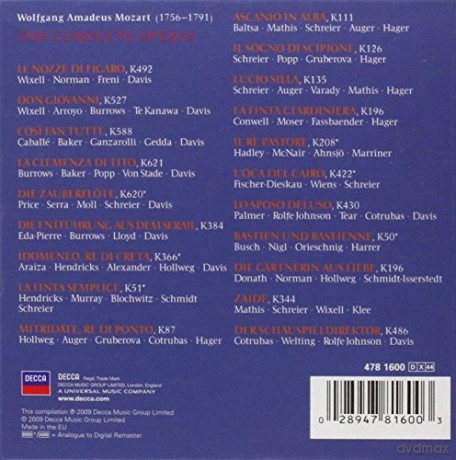 Various: Mozart:Complete Operas [CD]