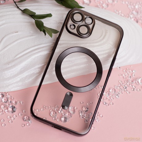 Nakładka Color Chrome Mag do iPhone 17 Pro 6,3" czarna open ring