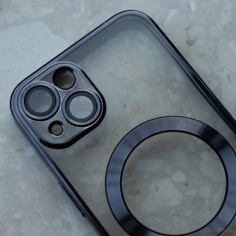 Nakładka Color Chrome Mag do iPhone 17 Pro 6,3" czarna open ring