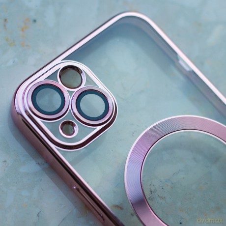 Nakładka Color Chrome Mag do iPhone 17 Pro 6,3" różowo-złota open ring