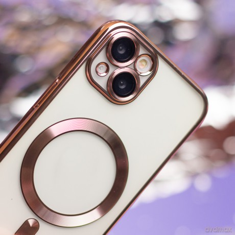 Nakładka Color Chrome Mag do iPhone 17 Pro Max 6,9" różowo-złota open ring