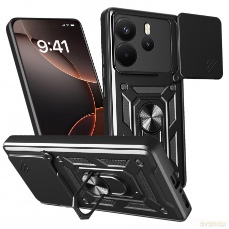 Nakładka Defender Slide do Xiaomi Redmi Note 14 4G (Global) czarna (164.84 x 78.15 x 8.16 mm)