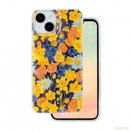 Nakładka Glow Glam do iPhone 15 6,1" pomarańczowa