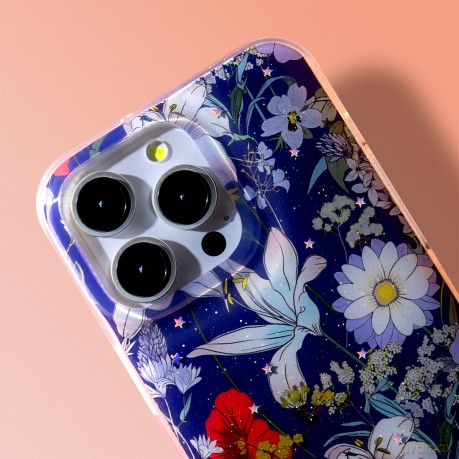 Nakładka Glow Glam do iPhone 15 Pro 6,1" niebieska