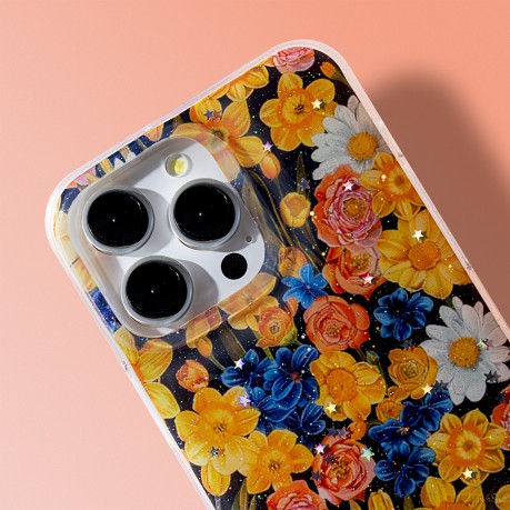 Nakładka Glow Glam do iPhone 15 Pro 6,1" pomarańczowa