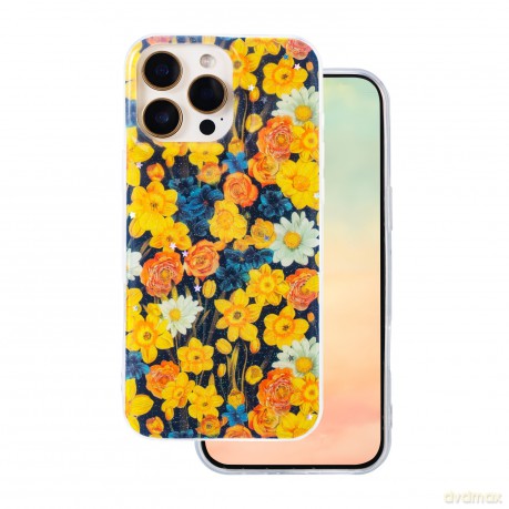 Nakładka Glow Glam do iPhone 16 Pro 6,3" pomarańczowa