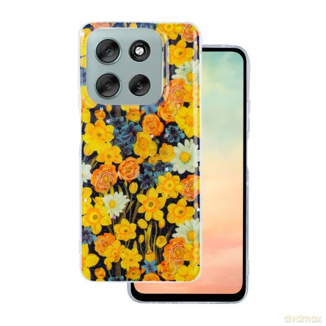 Nakładka Glow Glam do Motorola Moto G86 pomarańczowa