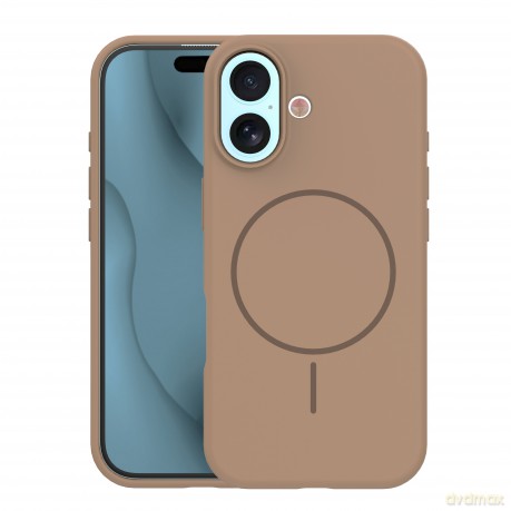 Nakładka Silicone Thin Mag do iPhone 17 6,3" brązowa