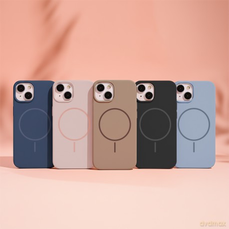 Nakładka Silicone Thin Mag do iPhone 17 6,3" brązowa
